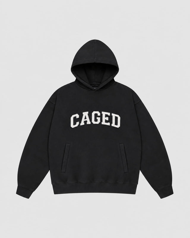 Caged Hoodie Varsity - Schwarz