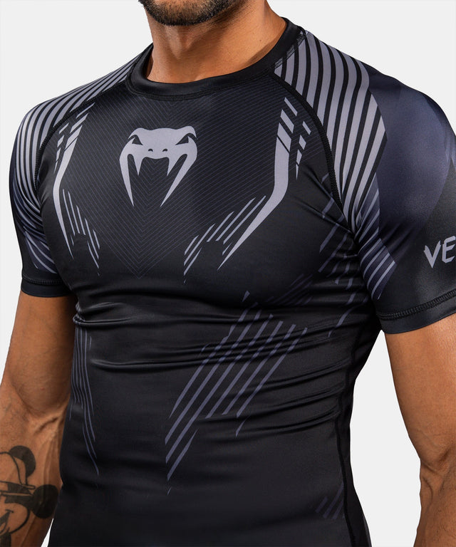 Venum Rashguard No-Gi 6.0 Kurzarm - Schwarz/Grau
