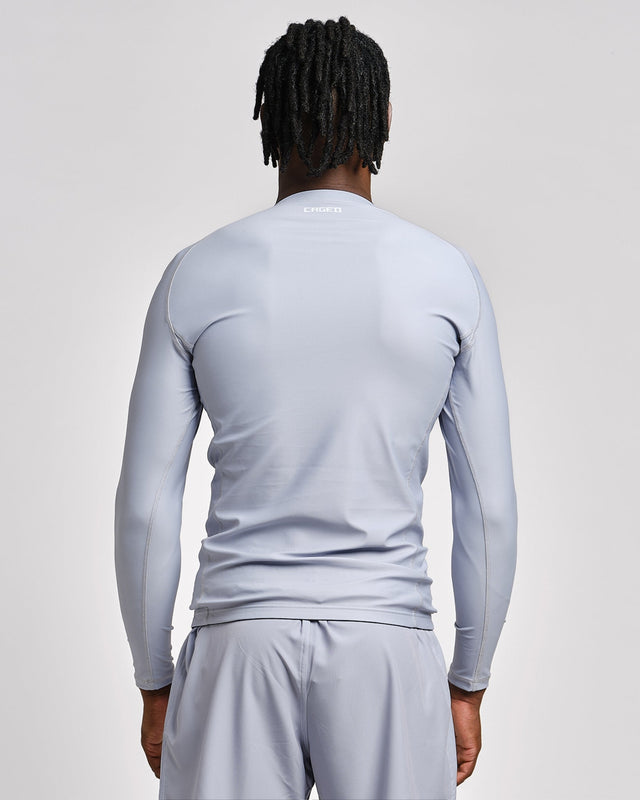Caged Rashguard Tactical Langarm - Gunmetal Grey