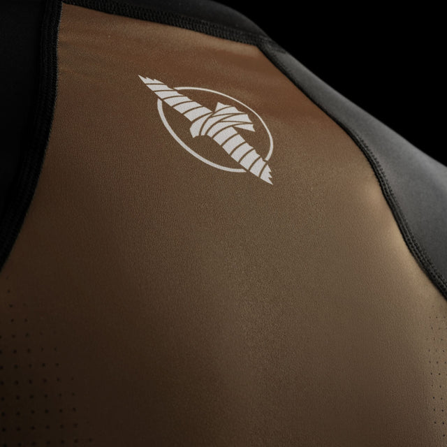 Hayabusa Rashguard Pro Ranked Kurzarm - Braun