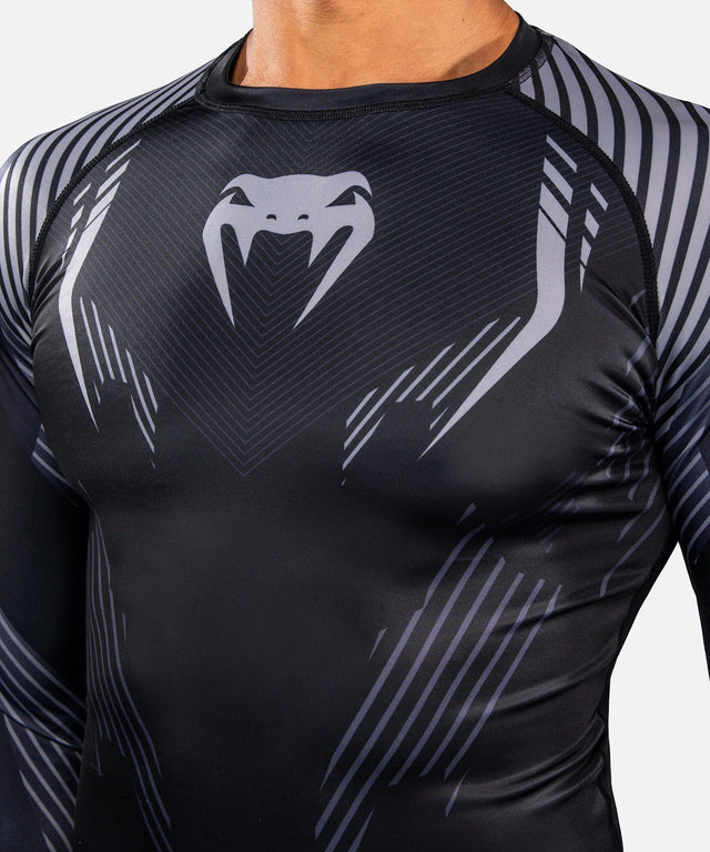 Venum Rashguard No-Gi 6.0 Lange Ärmel - Schwarz/Grau