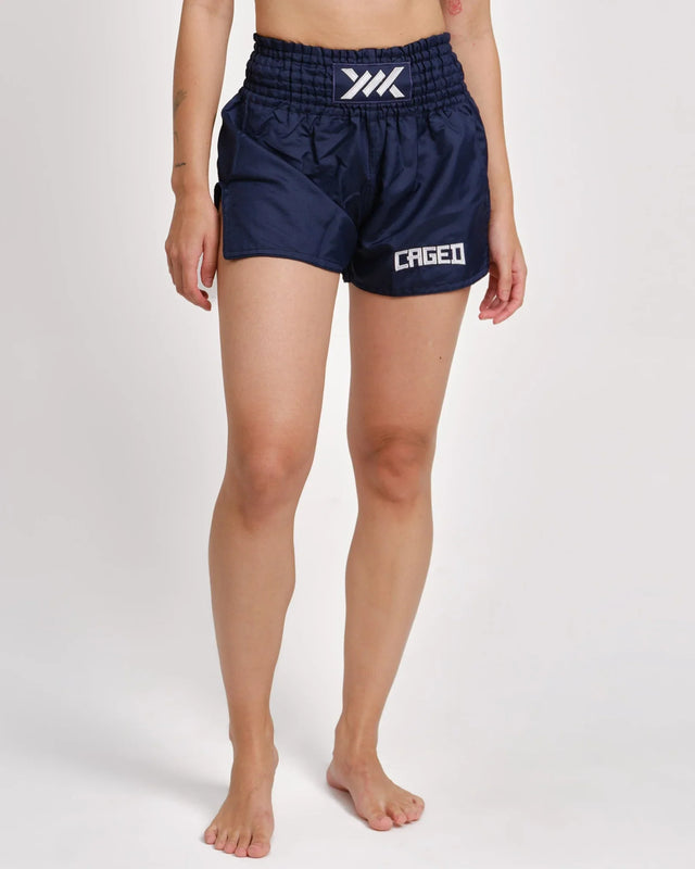 Caged Classic Muay Thai Shorts - Marineblau