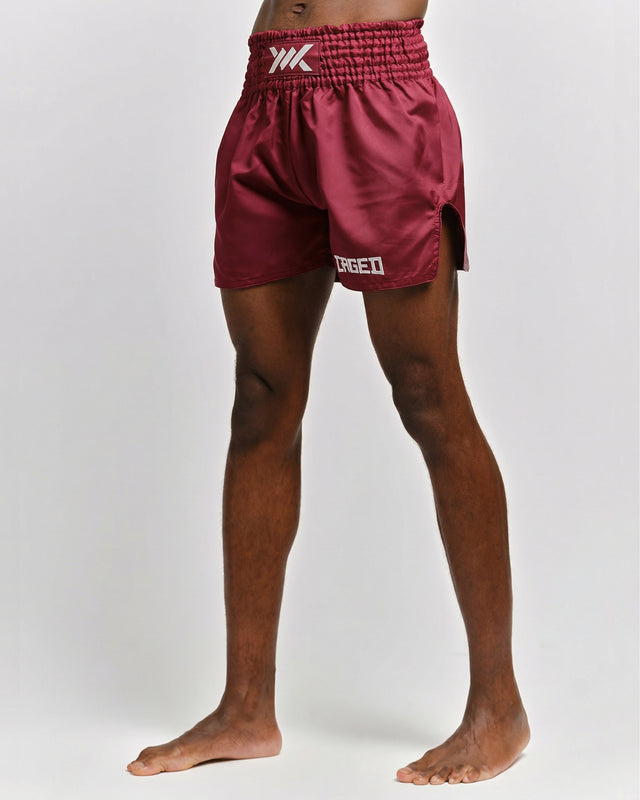 Caged Muay Thai Shorts Classic - Bordeauxrot