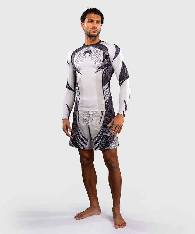 Venum Rashguard Galactic 3.0 Lange Ärmel - Offwhite/Schwarz