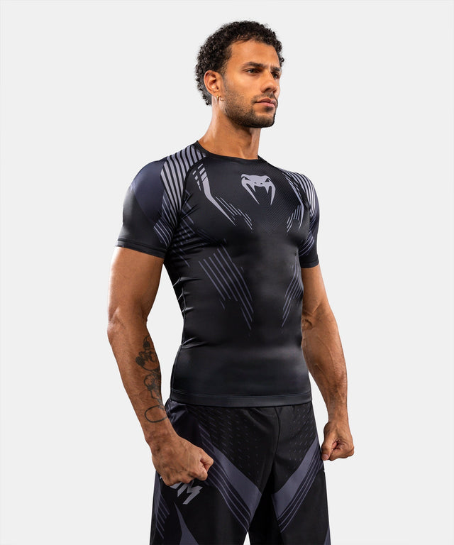 Venum Rashguard No-Gi 6.0 Kurzarm - Schwarz/Grau