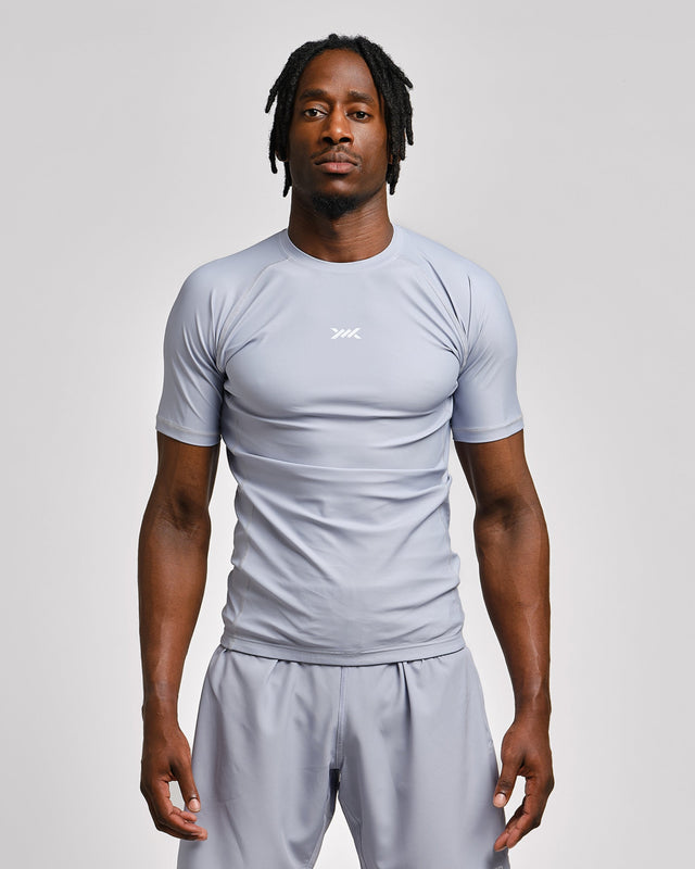 Caged Rashguard Tactical Kurzarm - Gunmetal Grey
