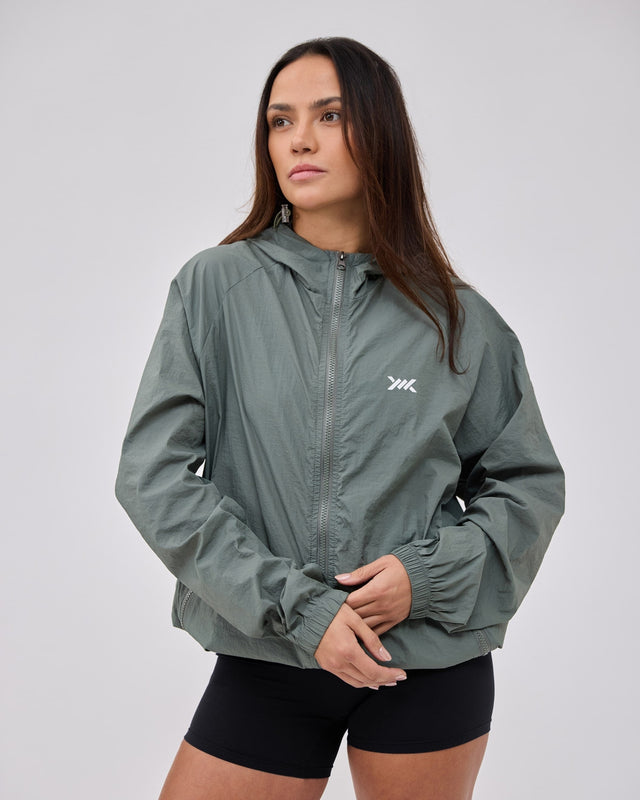 Caged Hooded ultralight windbreaker - Minze