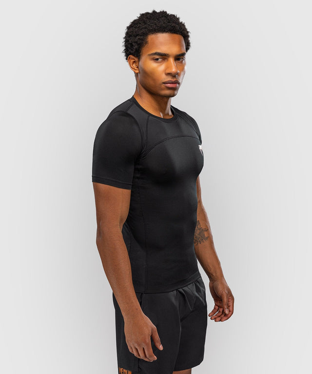 Venum Rashguard G-Fit Revolution Kurzarm - Schwarz/Kupfer