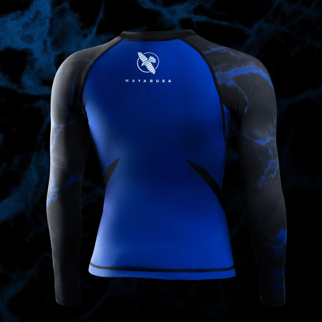 Hayabusa x UFC BJJ Rashguard Kurzarm Damen - Schwarz/Blau
