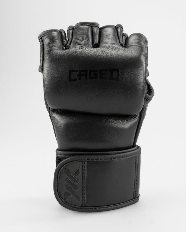 Caged MMA Handschuhe 'X‘ Series - Schwarz/Schwarz