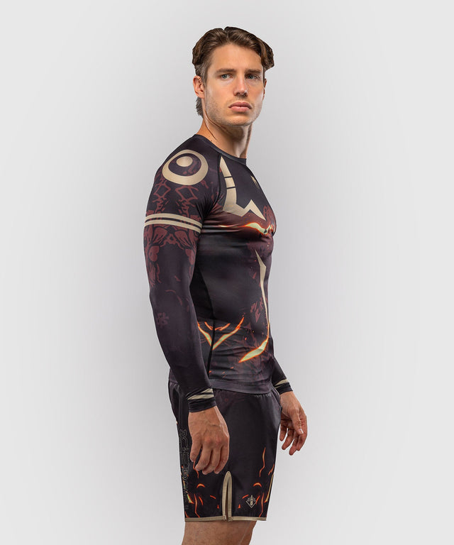 Venum Rashguard x Jujutsu Kaisen Sukuna Lange Ärmel - Schwarz/Beige