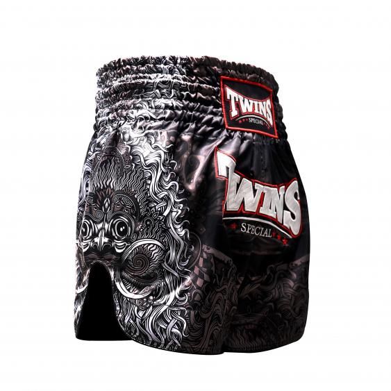 Twins Muay Thai Shorts TTBL Rangda – Schwarz/Grau