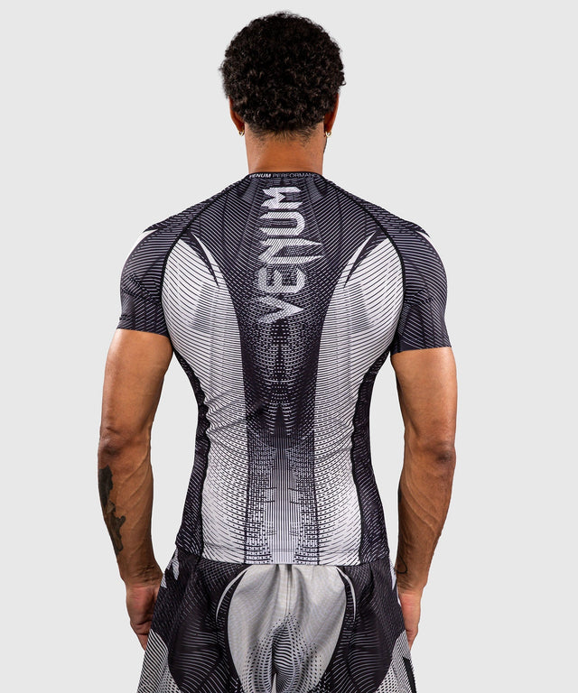 Venum Rashguard Galactic 3.0 Kurzarm - Offwhite/Schwarz