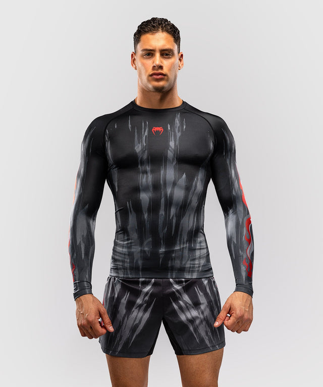 Venum Rashguard Demon Lange Ärmel - Schwarz/Grau