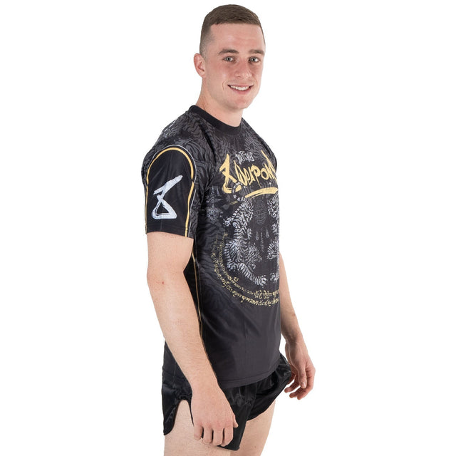 8 WEAPONS T-Shirt Funktionell Tiger Yant - Schwarz/Gelb