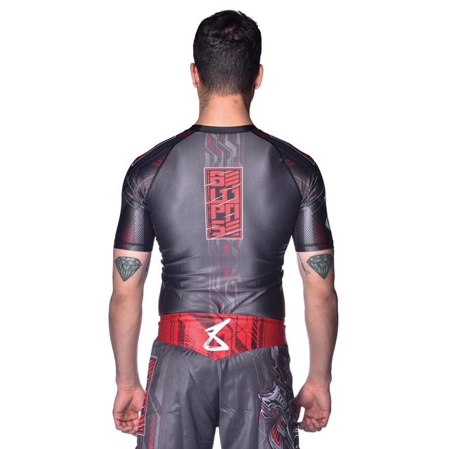 8 WEAPONS Rashguard Samurai 2.0 - Schwarz/Rot