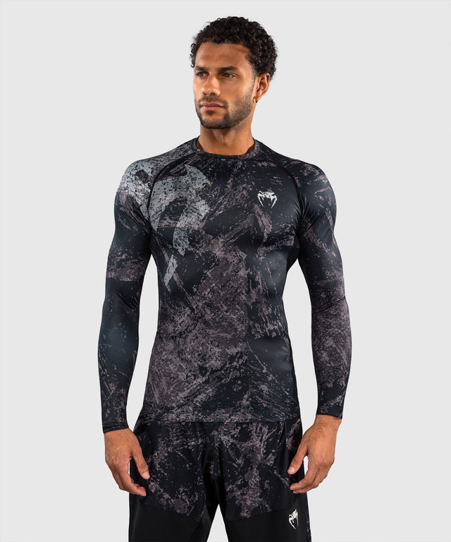 Venum Rashguard Rage & Workout Lange Ärmel - Schwarz/Grau