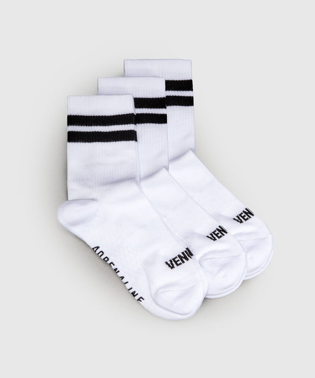 Venum Adrenaline Socken 3er-Pack - Weiß/Schwarz