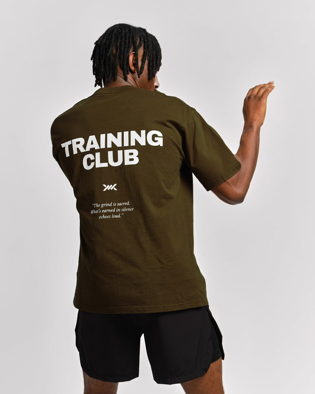 Caged T-Shirt Training Club - Kaki Grün