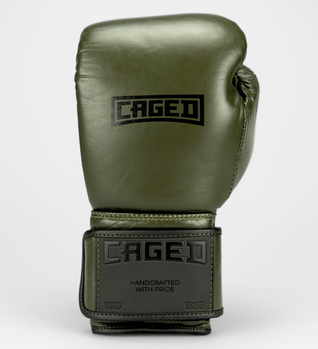 Caged Boxhandschuhe 'X' Series - Kaki Grün/Schwarz - The Fight Company Deutschland