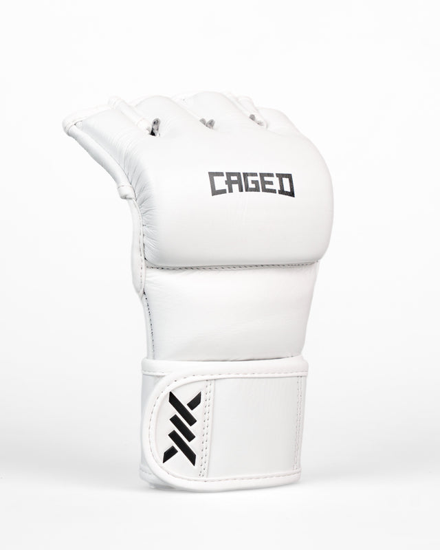 Caged MMA Handschuhe 'X' Series - Weiss/Schwarz