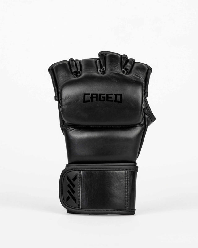 Caged MMA Handschuhe 'X‘ Series - Schwarz/Schwarz
