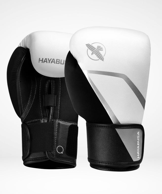 Hayabusa Boxhandschuhe E1 - Weiss/Schwarz/Silber