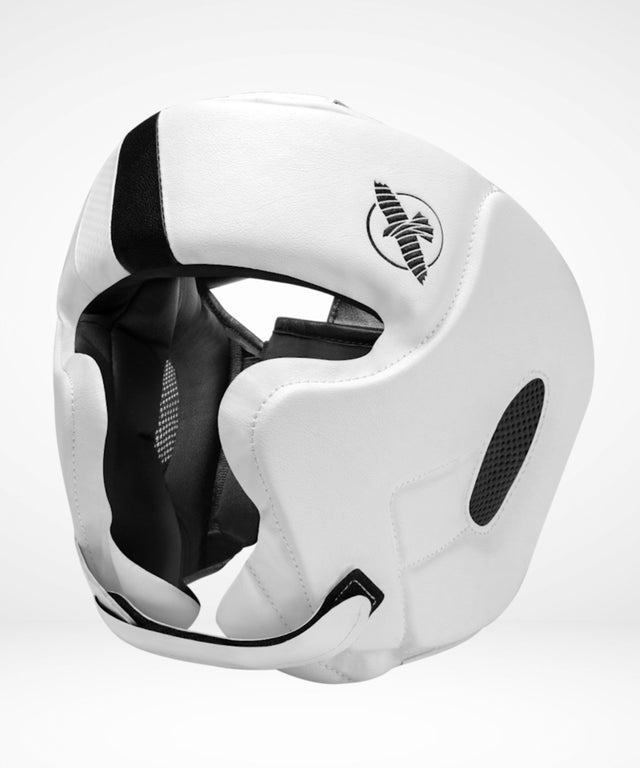 Hayabusa Kopfschutz T3 mit Wangenschutz - Weiss/Schwarz