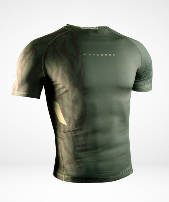 Hayabusa Rashguard Apex Kurzarm - Taktisch Grün