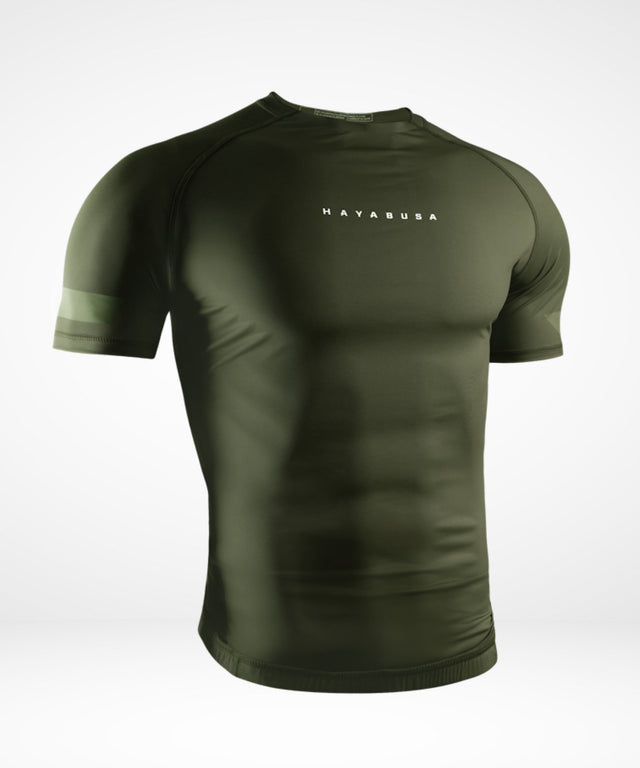 Hayabusa Rashguard Core Kurzarm - Dunkelgrün