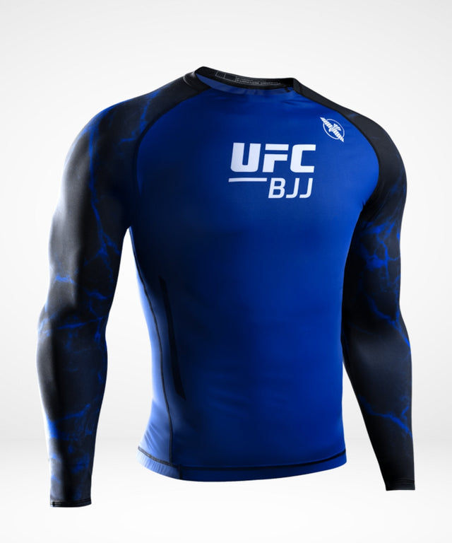 Hayabusa UFC BJJ Rashguard Langarm - Blau/Schwarz