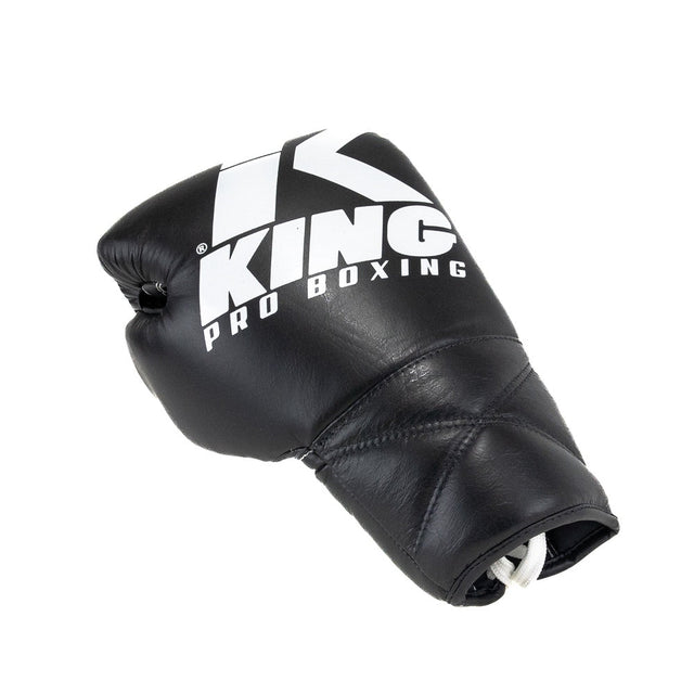 King Pro Boxing Boxhandschuhe XK mit Schnürverschluss – Schwarz/Weiss