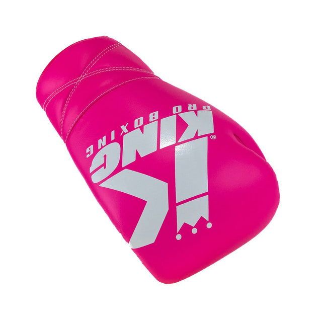King Pro Boxing Boxhandschuhe XK mit Schnürverschluss – Pink/Weiss