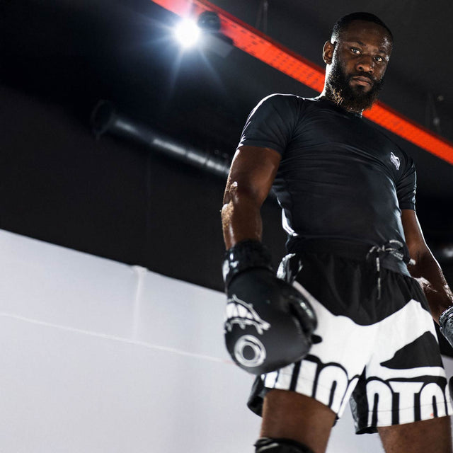 Phantom Athletics MMA Shorts Fusion-R 2in1 Savage - Schwarz/Weiß