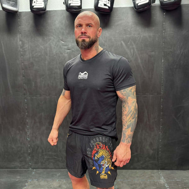 Phantom Athletics MMA Shorts FUSION-R Tiger Domination - Orange/Schwarz