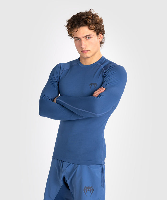 Venum Rashguard Contender Lange Ärmel - Blau