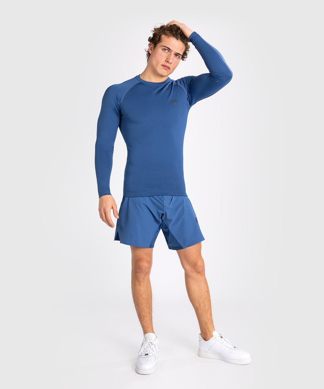 Venum Rashguard Contender Lange Ärmel - Blau
