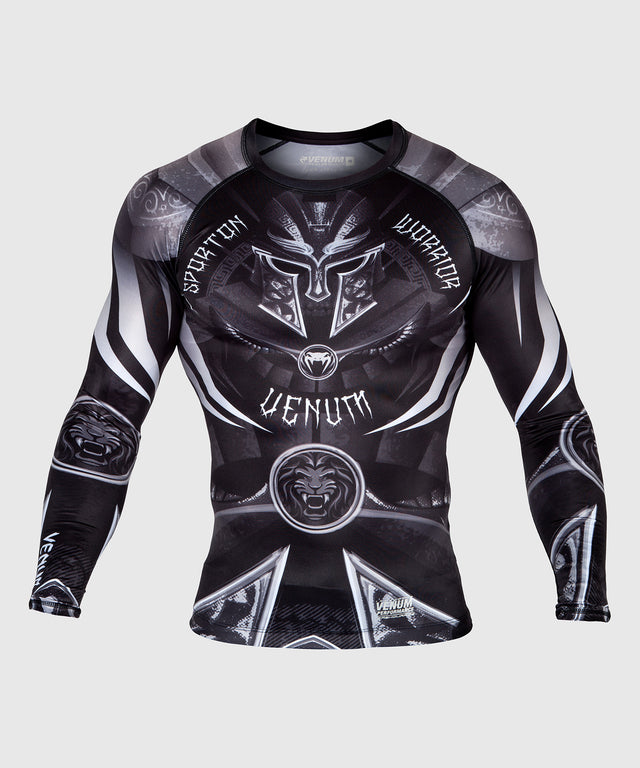 Venum Rashguard Gladiator 3.0 - Schwarz/Grau/Weiß