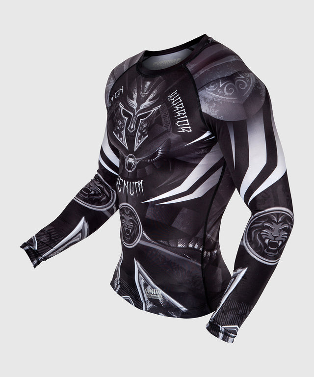 Venum Rashguard Gladiator 3.0 - Schwarz/Grau/Weiß