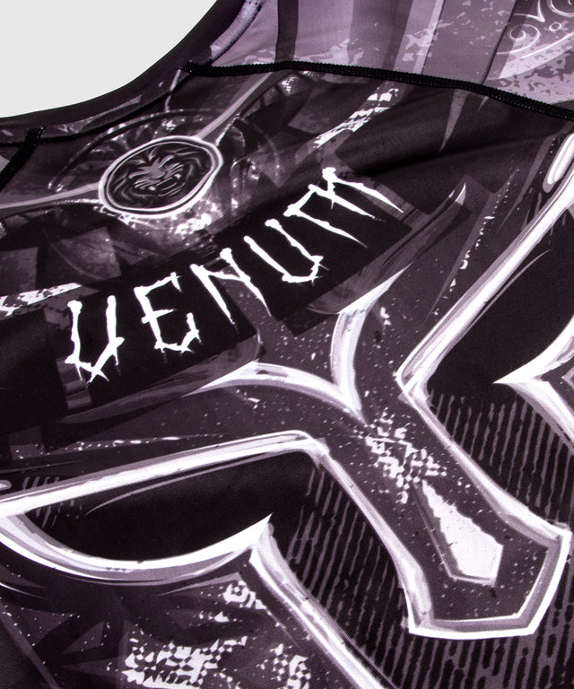 Venum Rashguard Gladiator 3.0 - Schwarz/Grau/Weiß