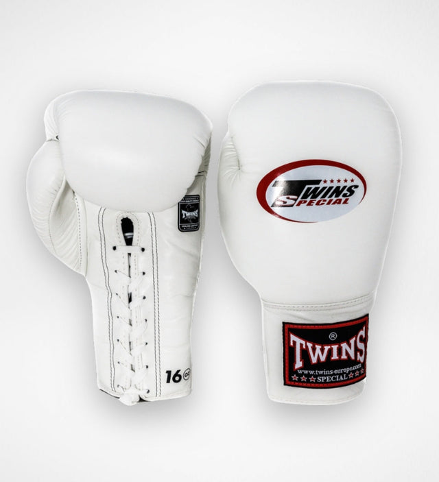 Twins Boxhandschuhe BGLL3 mit Schnürung – Weiss