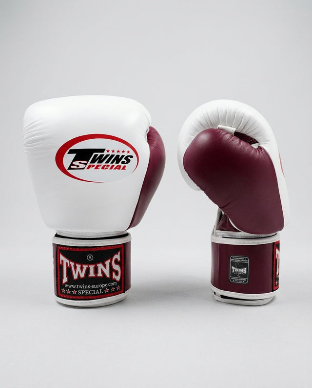 Twins Boxhandschuhe BGVL3 – Weiss/Bordeauxrot
