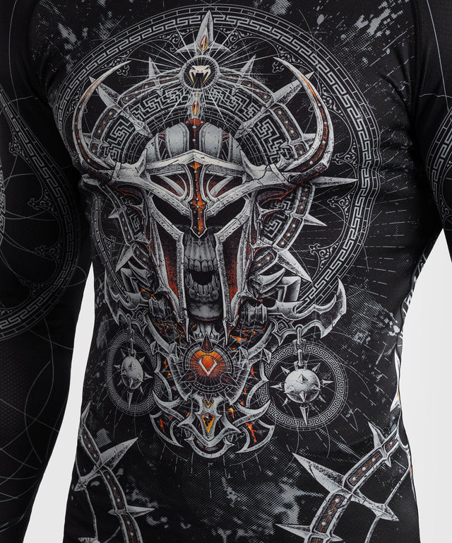 Venum Rashguard Gladiator 5.0 Langarm - Schwarz/Silber