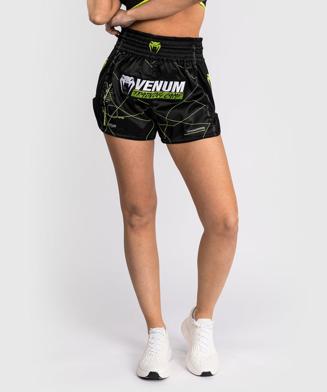 Venum Muay Thai Shorts Training Camp 4.0 Damen – Schwarz/Neongrün