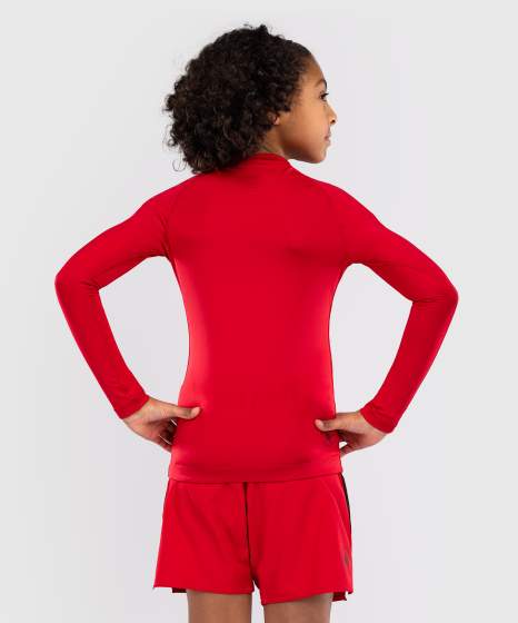 Venum Rashguard Langarm Contender Kinder - Rot