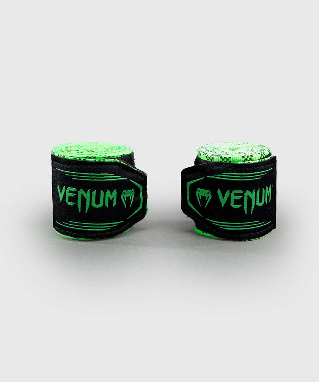 Venum Boxbandagen Tartan – Neongrün