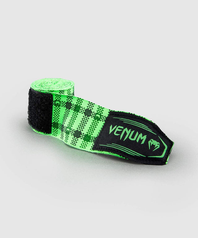 Venum Boxbandagen Tartan – Neongrün
