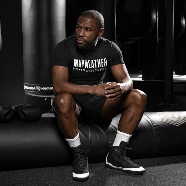 Hayabusa x Mayweather Boxschuhe Champ - Schwarz/Weiss