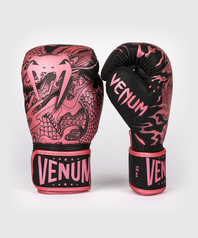 Venum Boxhandschuhe Impact Dragon's Flight - Schwarz/Metallic Rosa