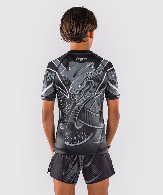 Venum Rashguard Crimson Viper 2.0 Kurzarm Kinder - Schwarz/Grau